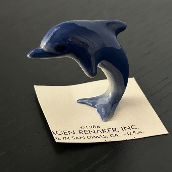 Hagen Renaker Ceramic Miniature Jumping Dolphin Porpoise Animal Figure Figurine - Picture 2 of 12